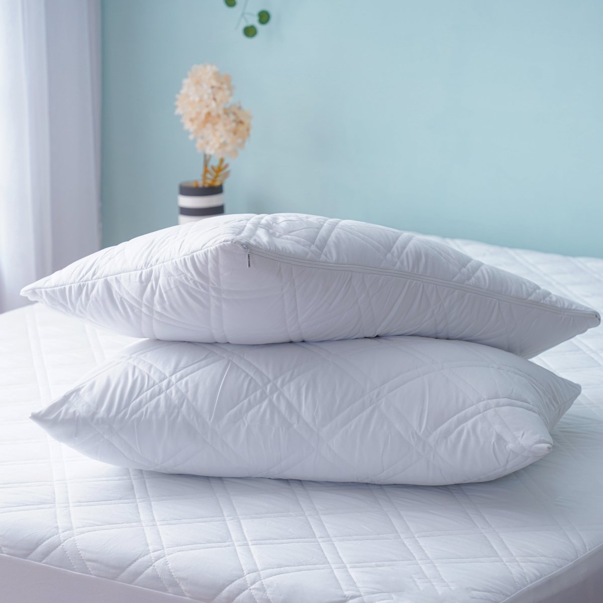Extra Deep Quilted Mattress Protector | Fitted Bed Cover - Hypoallergenic, All Sizes