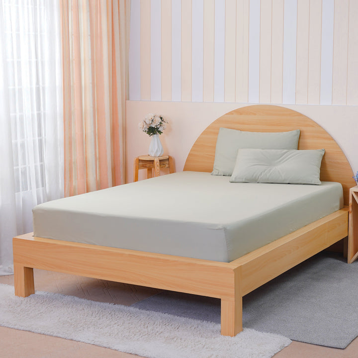Ackly Bamboo - Sage Fitted Sheet - SHEET STORY - 1