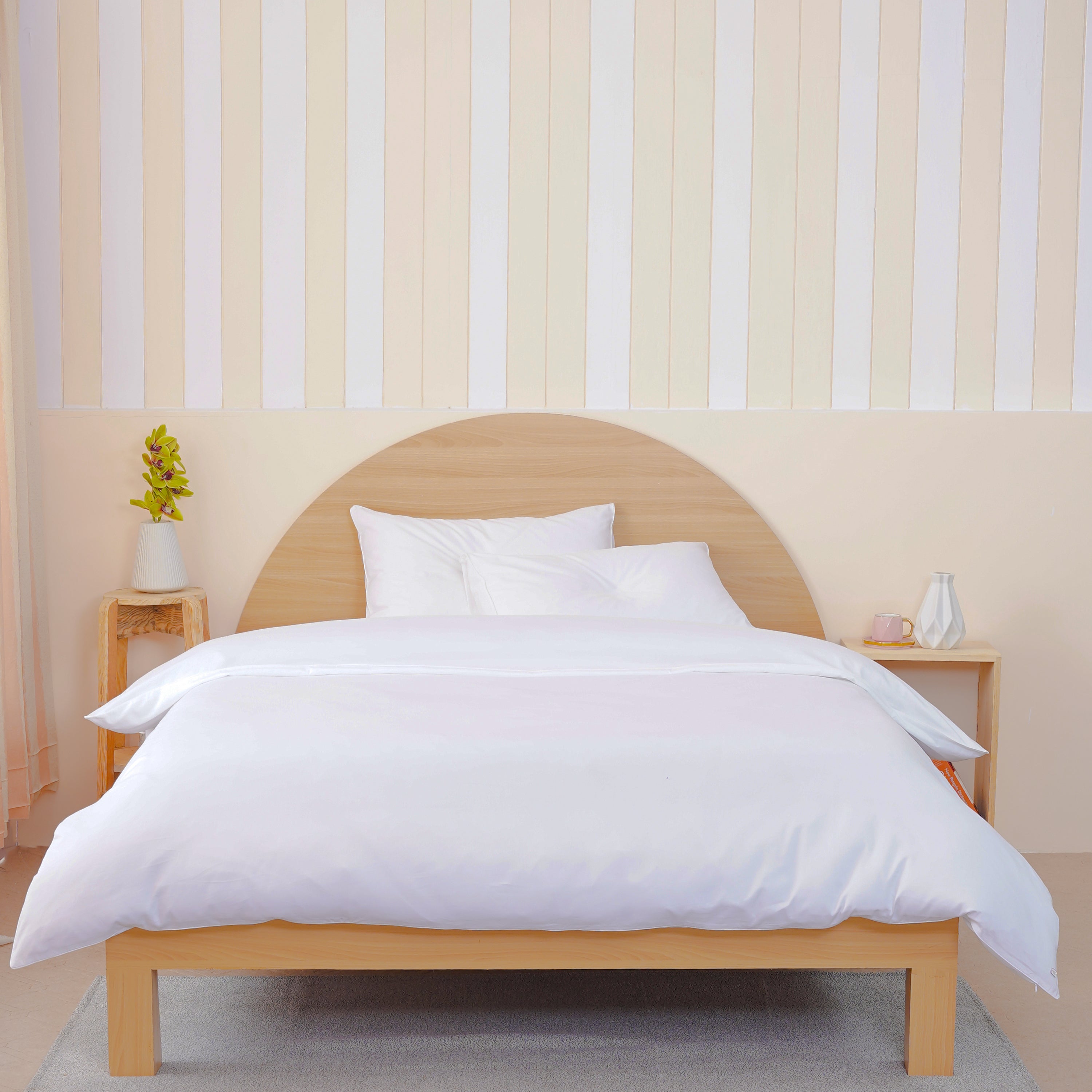 Ackly Bamboo - White Duvet Cover