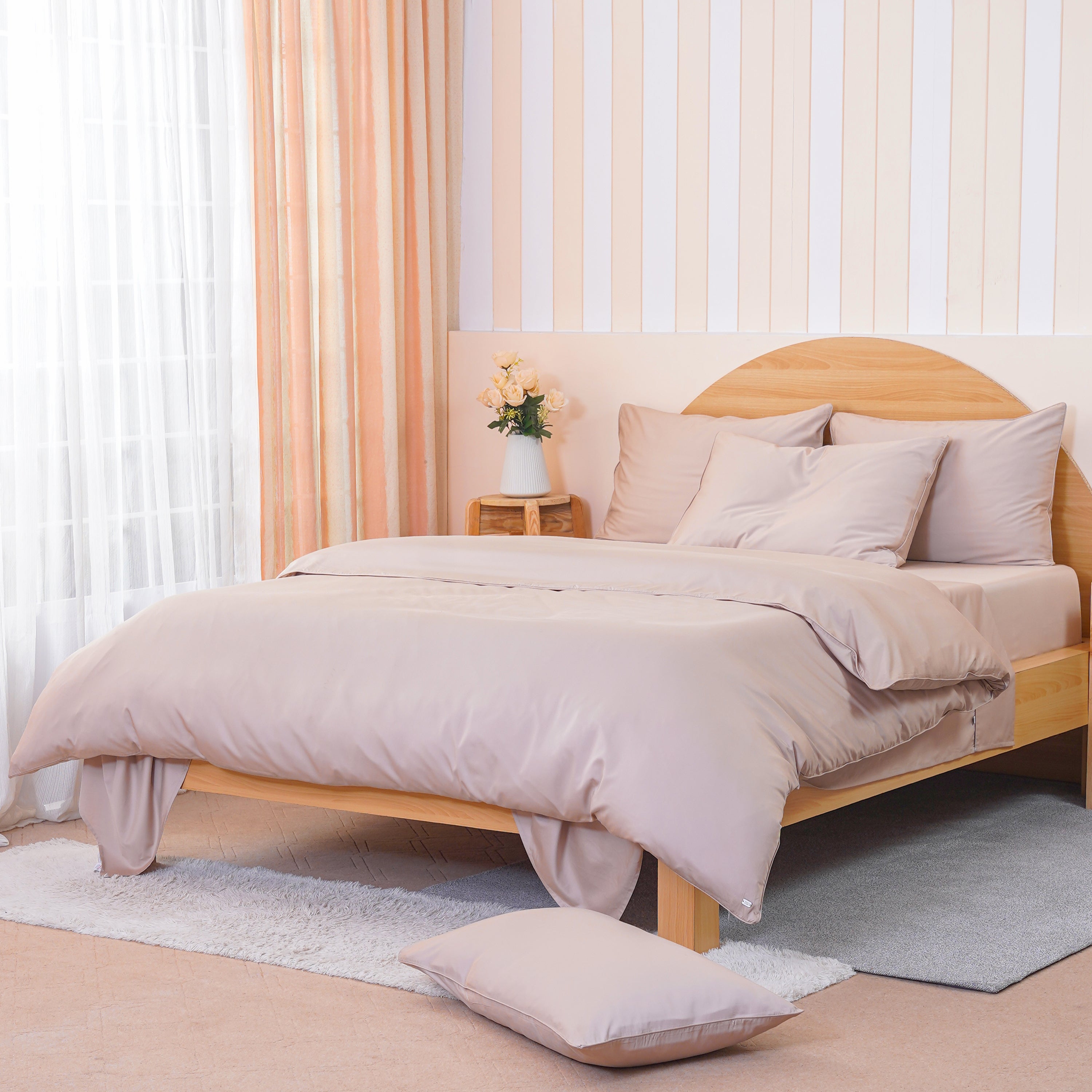 Ackly Bamboo - Beige Fitted Sheet