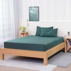 Ackly Bamboo - Royal Green Fitted Sheet - SHEET STORY - 1