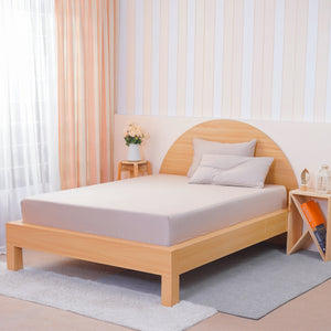 Ackly Bamboo - Beige Fitted Sheet - SHEET STORY