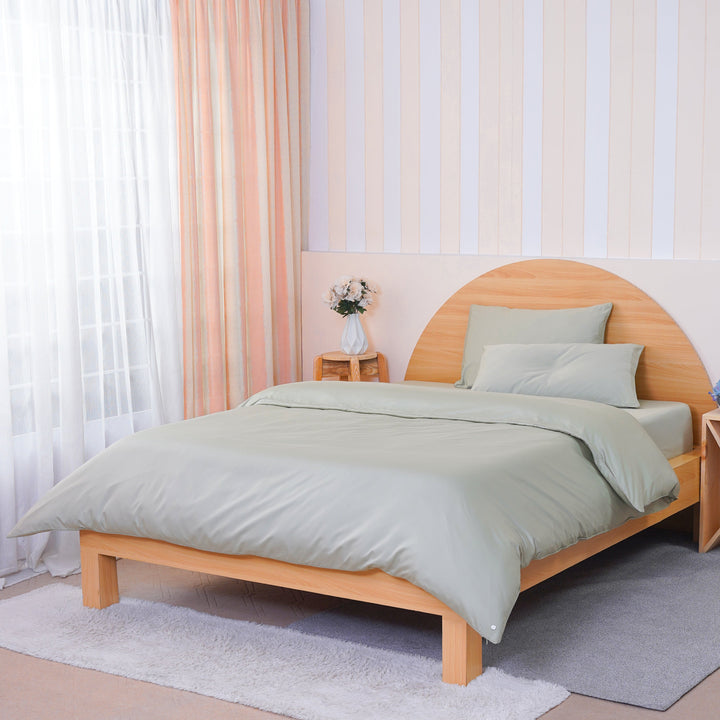 Ackly Bamboo - Sage Duvet Cover - SHEET STORY - 1