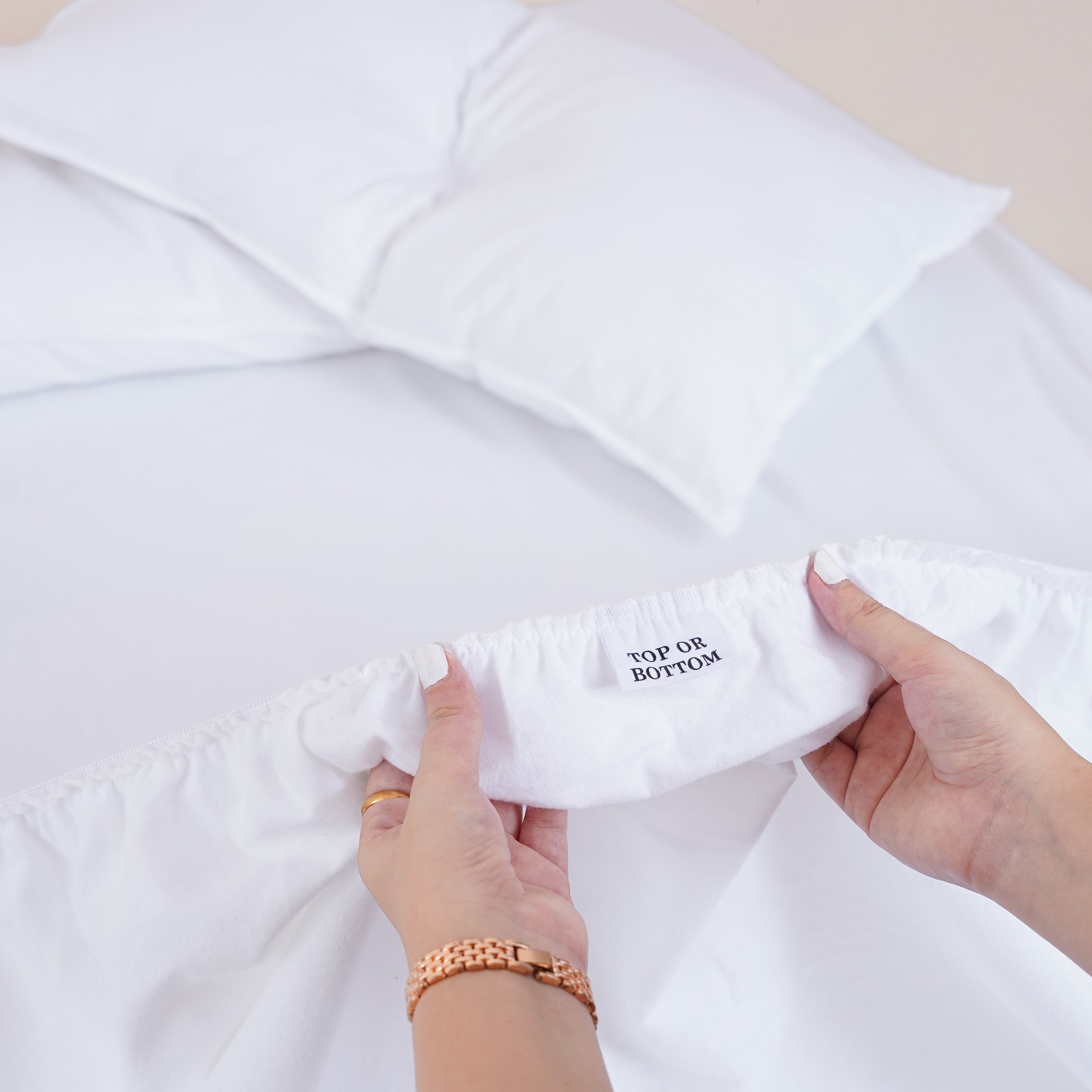 Bella Flanellette - White Fitted Sheet