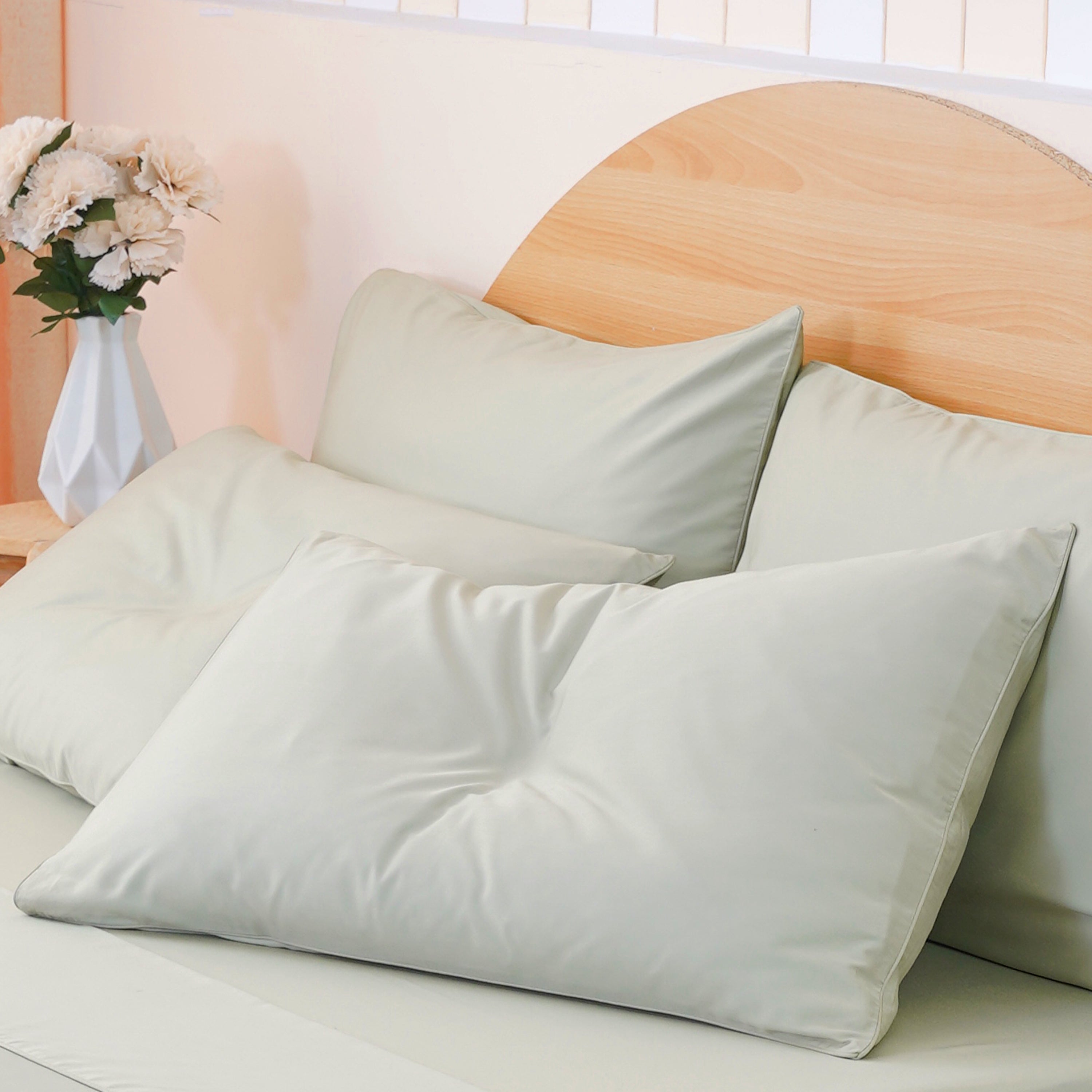 Ackly Bamboo - Sage Pillowcases