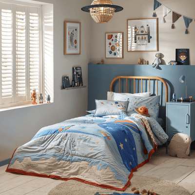 Space Organic Cotton Duvet Cover & Pillowcase - SHEET STORY - 4