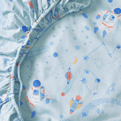 Space Organic Cotton Fitted Sheet - SHEET STORY - 1