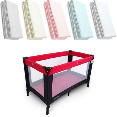 Travel Cot Fitted Sheet 100% Cotton 95x65cm - SHEET STORY - 1
