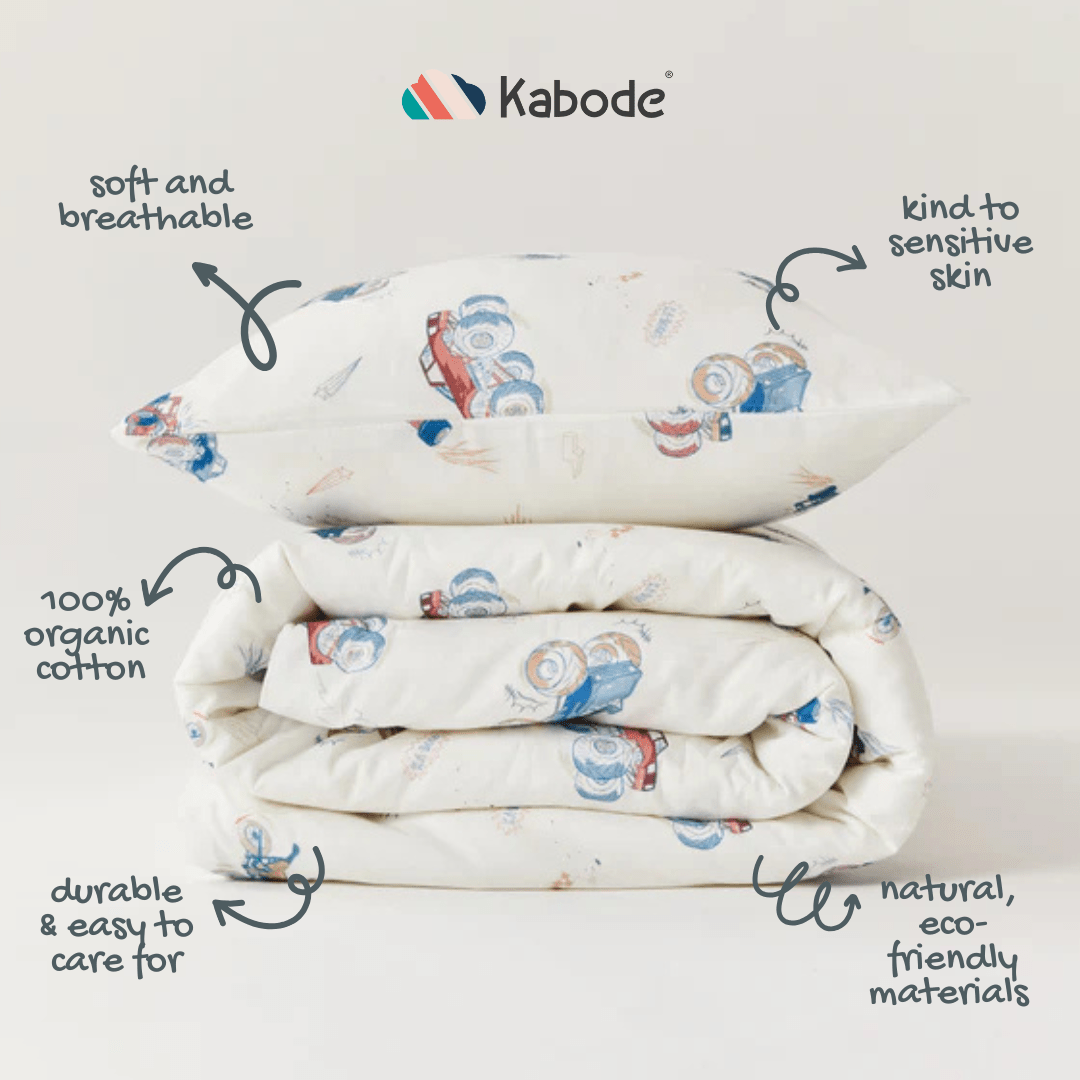 Vehicles Organic Cotton Duvet Cover & Pillowcase - SHEET STORY - 4