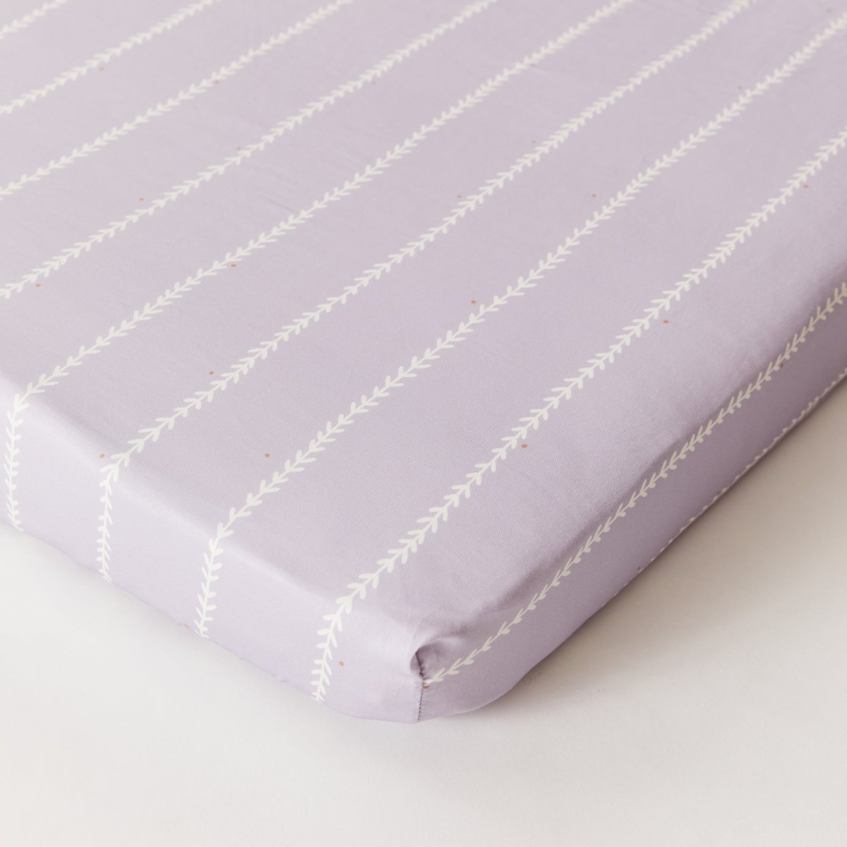 Vine Lilac Organic Cotton Fitted Sheet - SHEET STORY - 6