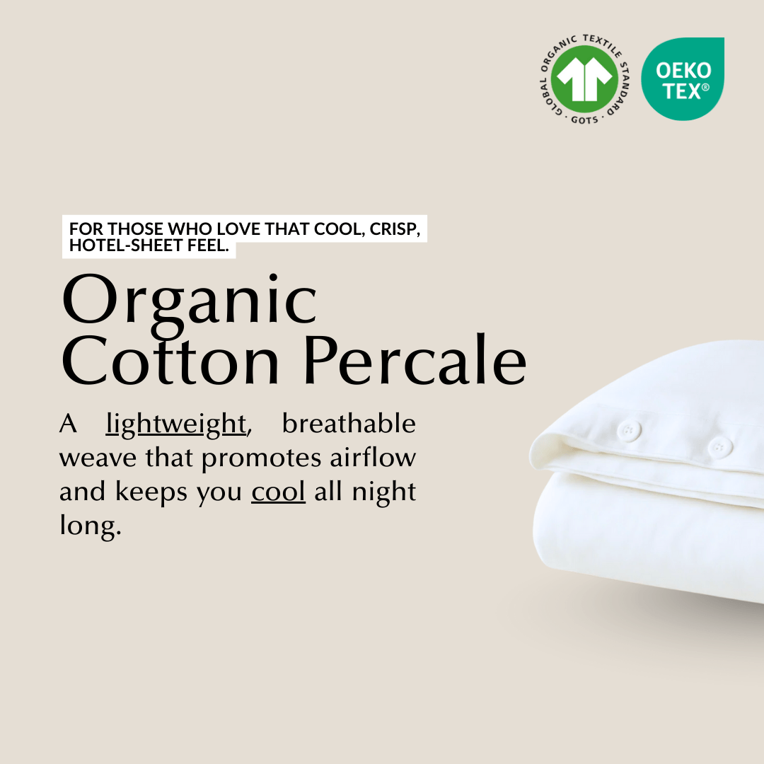 White Bed Sheet Set (Organic Cotton Percale) - SHEET STORY - 7