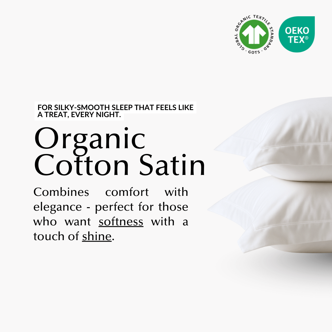 White Bed Sheet Set (Organic Cotton Satin) - SHEET STORY - 7