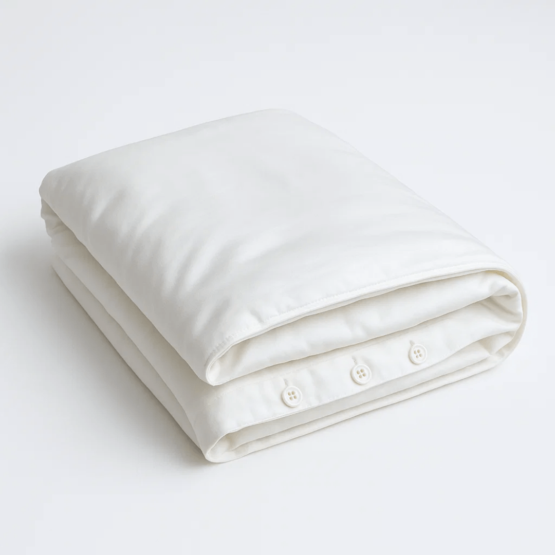 White Bed Sheet Set (Organic Cotton Satin) - SHEET STORY - 4